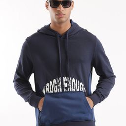 WROGN Typography Printed Hooded Cotton Pullover-picture-8