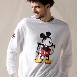 WROGN Mickey Mouse Printed Cotton Pullover-picture-22