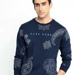 RARE RABBIT Men Arloo Typography Printed Sweatshirt-picture-29