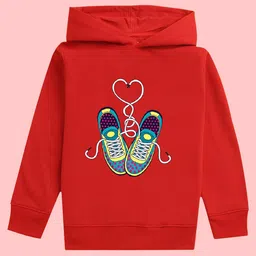 NUSYL Girls Graphic Printed Hooded Fleece Pullover-picture-25