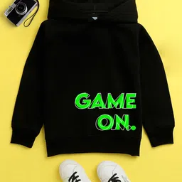 NUSYL Unisex Kids Printed Hooded Sweatshirt-image-8