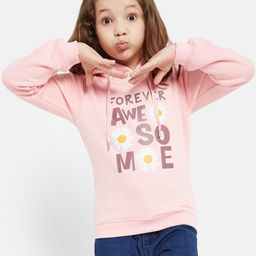 METTLE Girls Typography Printed Hooded Fleece Pullover Sweatshirt-picture-48