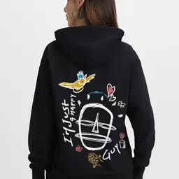 JUNEBERRY Women Printed Hooded Sweatshirt-image-17