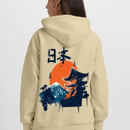 JUNEBERRY Women Printed Hooded Pullover Sweatshirt-picture-26