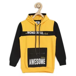 Alan Jones Boys Typography Printed Hooded Sweatshirt-picture-36