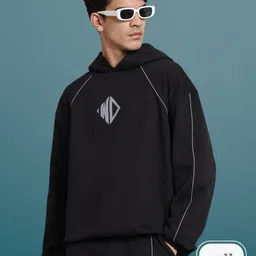 WEARDUDS Geometric Printed Hooded Cotton Oversized Sweatshirt-picture-10