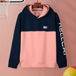 HELLCAT Girls Colourblocked Hooded Sweatshirt-picture-27