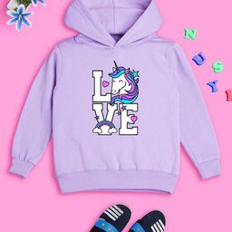 NUSYL Girls Typography Printed Hooded Pullover Sweatshirt-picture-24