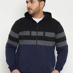 AUSTIVO Striped Hooded Front-Open Sweatshirt-picture-10