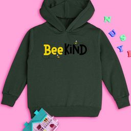 NUSYL Girls Typography Printed Hooded Fleece Sweatshirt-picture-19