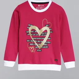 3PIN Girls Pink Printed Sweatshirt-image-61