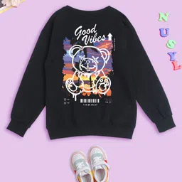 NUSYL Kids Graphic Printed Fleece Oversized Sweatshirt-picture-12