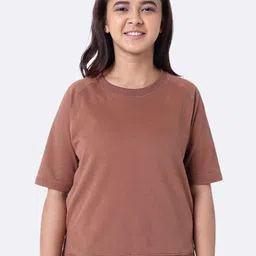 Blissclub Women Round Neck Raglan Sleeves Willow Soft Cotton Pullover Sweatshirt-picture-29