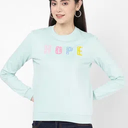 R&B Women Green Printed Cotton Sweatshirt-picture-38