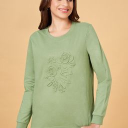 Honey by Pantaloons Self Design Floral Cotton Sweatshirt-picture-10