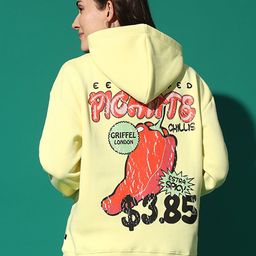 GRIFFEL Women Printed Hooded Pullover Sweatshirt-picture-34