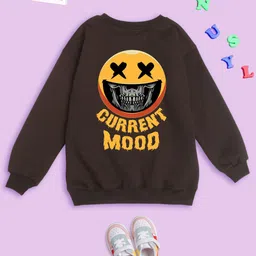 NUSYL Kids Graphic Printed Oversized Fleece Sweatshirt-picture-33