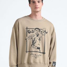 Flying Machine Graphic Printed Pure Cotton Oversized Pullover Sweatshirt-picture-8