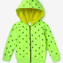 K&U Girls Fluorescent Green Printed Sweatshirt-picture-40