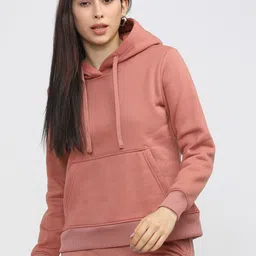 Tokyo Talkies Women Pink Hooded Sweatshirt-picture-36
