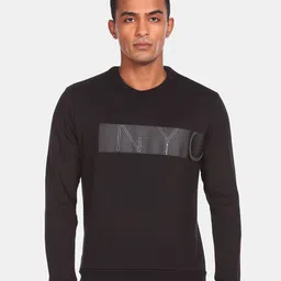 Arrow New York Men Black Brand Printed Sweatshirt-picture-17