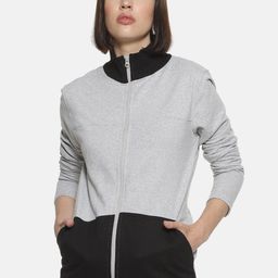 Campus Sutra Women Grey & Black Sweatshirt-picture-8