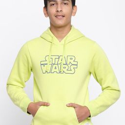 Lil Tomatoes Boys Lime Green Printed Hooded Fleece Sweatshirt-picture-37