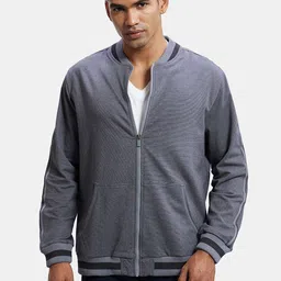 Jockey Mock Collar Long Sleeves Front-Open Sweatshirt-picture-31