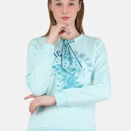 Monte Carlo Women Blue Printed Sweatshirt-picture-19