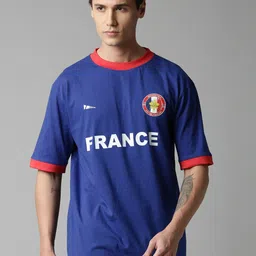Breakbounce Men Blue & Red Printed Pure Cotton T-shirt-picture-30