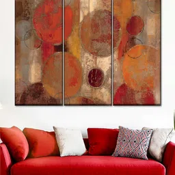 POSTERS AND TRUSS Red 3 Pieces Oriental Bazaar I Painting Wall Art-picture-34