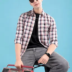 The Indian Garage Co Men Checked Casual Shirt-image-59