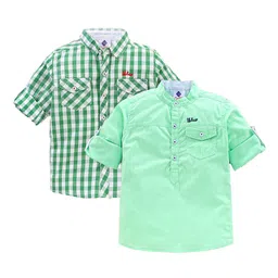 TONYBOY Boys Pack of 2 Classic Pure Cotton Casual Shirts-picture-17