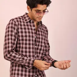 DEZANO Opaque Checked Casual Shirt-picture-17