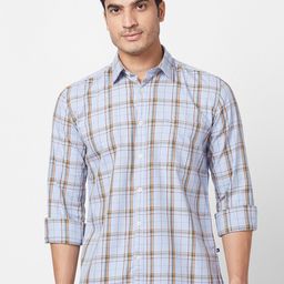 Parx Slim Fit Tartan Checked Casual Cotton Shirt-picture-10