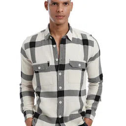 Banana Club Classic Slim Fit Tartan Checked Cotton Casual Shirt image 1