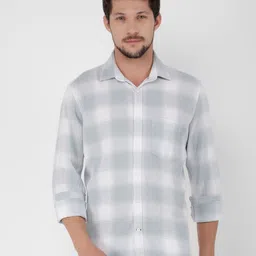 Crimsoune Club Men Classic Slim Fit Opaque Checked Casual Shirt-picture-32