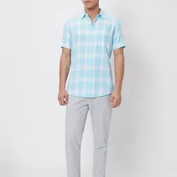Mufti Slim Fit Gingham Checks Cotton Casual Shirt image 1