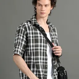 SILISOUL Oversized Relaxed Tartan Checked Cotton Shirt-picture-16