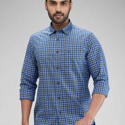 ColorPlus Men Slim Fit Tartan Checks Opaque Checked Casual Shirt-picture-28