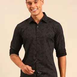 Joven Abstract Printed Cotton Regular Spread Collar Regular Fit  Casual Shirt-picture-14