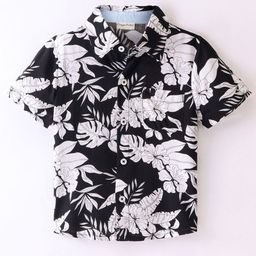 CrayonFlakes Boys Tropical Printed Short Sleeves Casual Shirt-picture-34