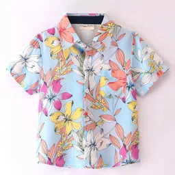 CrayonFlakes Boys Opaque Floral Printed Casual Shirt-picture-28