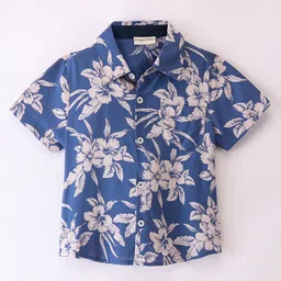 CrayonFlakes Boys Opaque Floral Printed Casual Shirt-picture-14