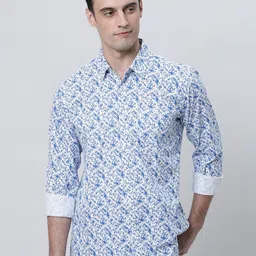 THE SOUL PATROL Floral Printed Cotton Spread Collar Opaque Casual Shirt-picture-19