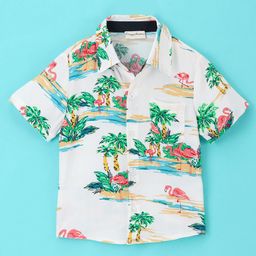 CrayonFlakes Boys Coversational Printed Casual Shirt-picture-44