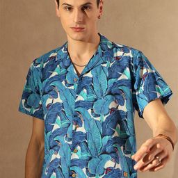 DENNISON Smart Lightweight Cotton Block Printed Shirt-image-59