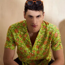 DENNISON Smart Block Printed Oversized Casual Shirt-picture-19