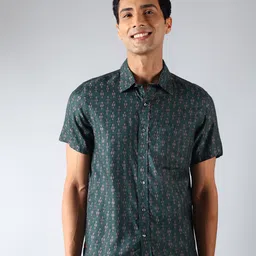 Fabindia Ethnic Motif Printed Spread Collar Casual Shirt-picture-38