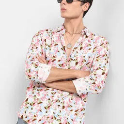Campus Sutra Abstract Printed Classic Regular Fit Cotton Casual Shirt-picture-12